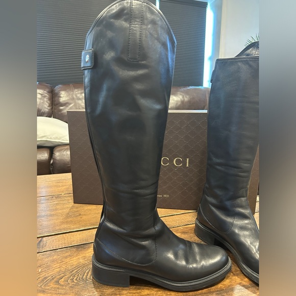 Gucci Eiffel Leather Knee Boots Size 9.5US - Picture 6 of 11